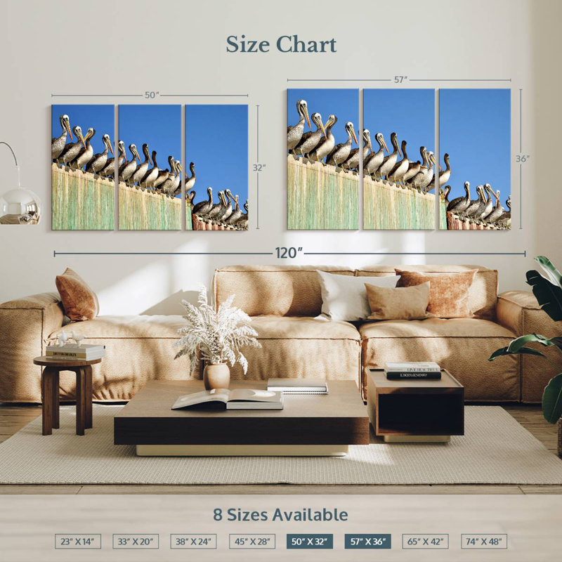 Brampt Pelican Party, 42" H x 65" W