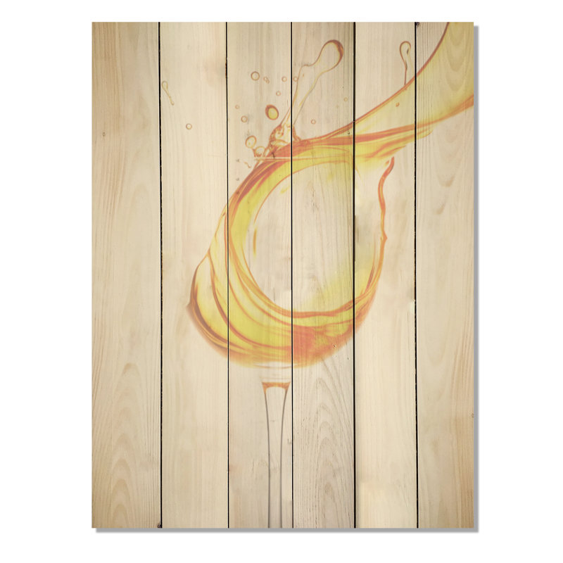 Nectars Note - Art mural en bois sur bois de pin naturel, H 20 po x l 10 po