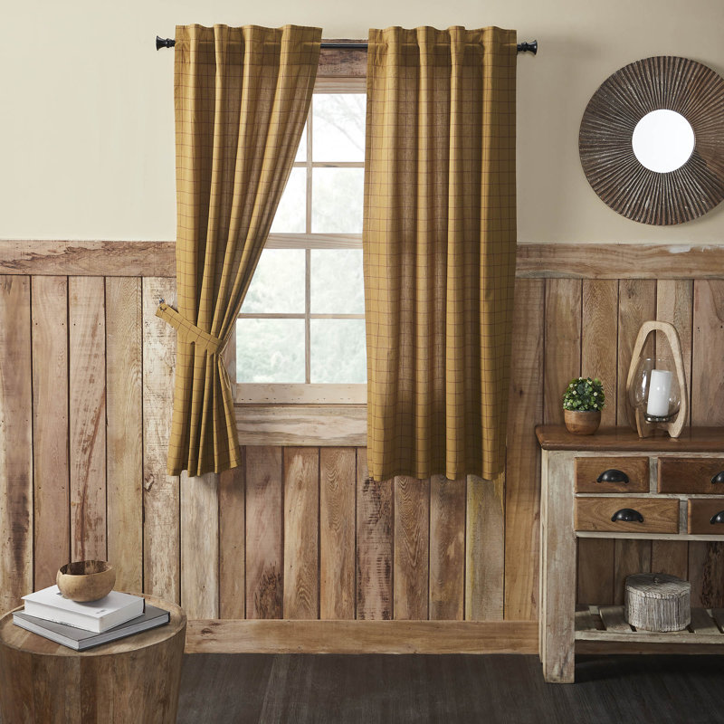 Connell 100% Cotton Room Darkening Curtain Panel Pair, 36" W x 63" L