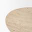 Table basse Rupani Travertine + Pied en bois de manguier