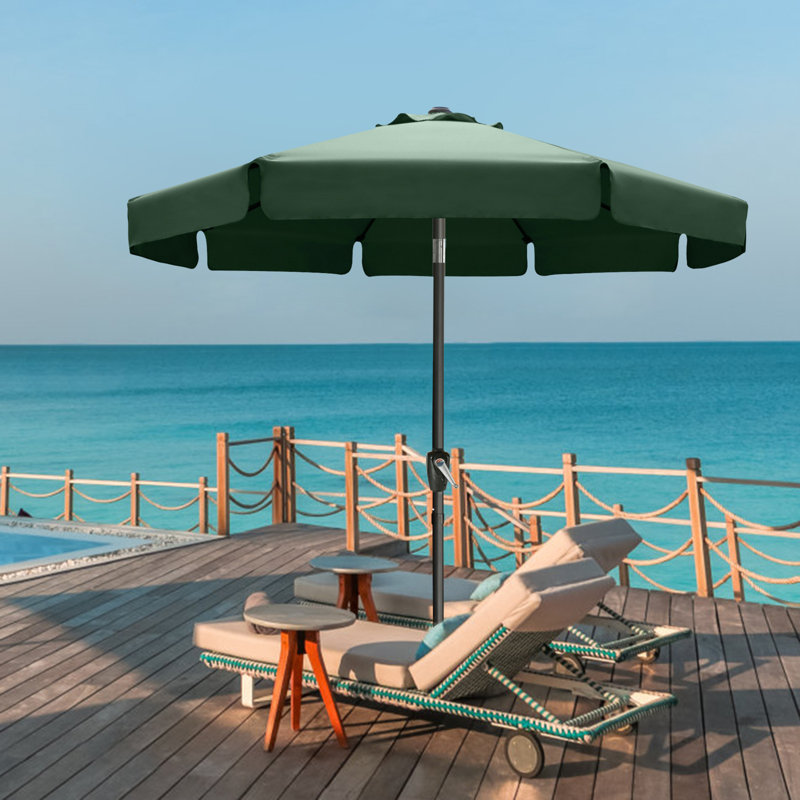 Parasol de marché 9 pi Hobert, Vert forêt, H 96,4 po x l 118 po x P 118 po