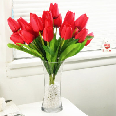Fabric Tulip Arrangement in Vase