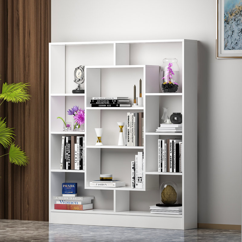 Cilegon 141.8cm H x 130cm W Bookcase, White