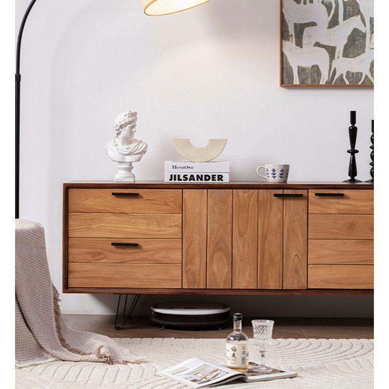 Meuble télé Mid Century Modern, H 23,6 po x L 70,9 po x l 15,7 po