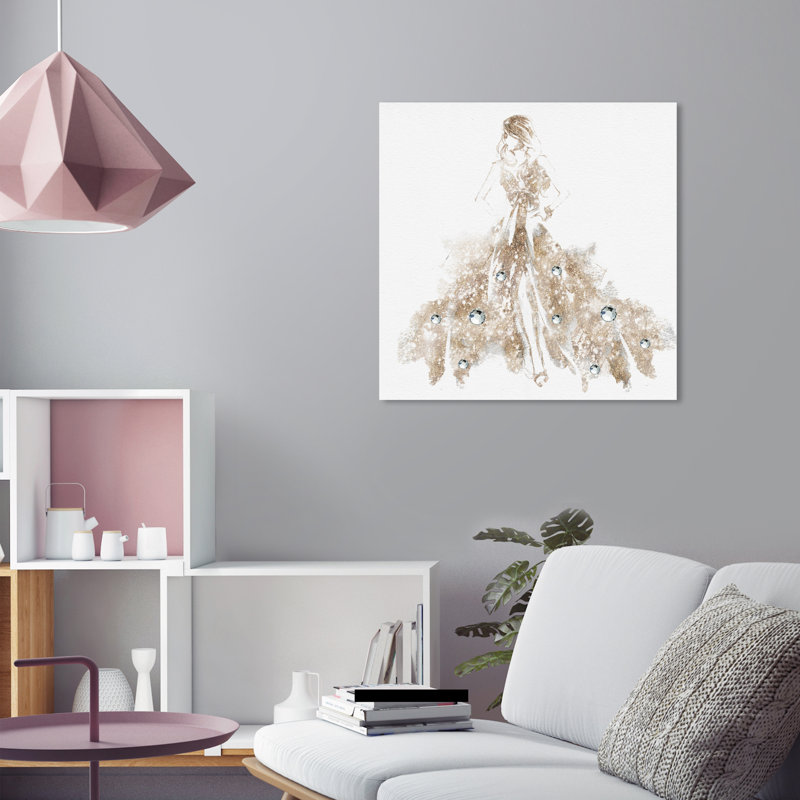 «Shiny Runway, Elegant Runway Gown», impression sur toile, H 24 po x l 24 po, Toile tendue