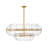 Lillia 9-Light Two-Tier Drum Chandelier w/ Clear Curved Handcrafted Glass