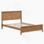 Lit plateforme moderne en bois massif avec lattes en bois robustes, sans sommier tapissier