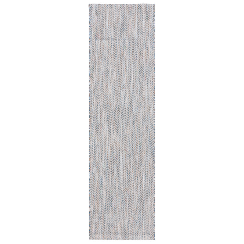 Jebria Performance Chevron Indoor/Outdoor Area Rug, Runner 2'3" x 8'