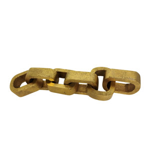 Mercer41 VIP Wood 15.75 in. Gold Chain Link Accent | Wayfair