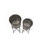 Round Corrugated Metal Planters on Stands-392773944