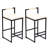 Set Of 2 Modern Faux Leather Bar Stools With Metal Frame For Counter And Kitchen Island, Comfortable And Stylish Seating-894836481