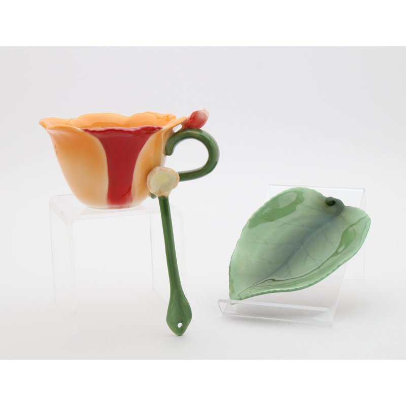 Ensemble de tasse à thé et soucoupe à orchidée Quitman