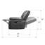 Fauteuil inclinable manuel oscillant standard de 39 po de largeur Jailil