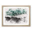 Above The Black Sand Beach In Iceland Watercolour - Single Picture Frame Print on MDF-56740723-56740720