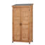 Grande remise extérieure en bois avec armoire à outils verticale en métal pour jardin