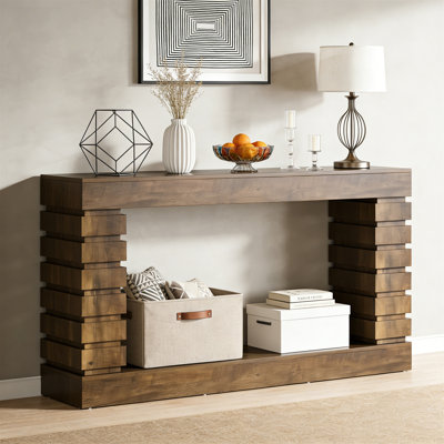 70.8" Console Table, Wood Rectangular Sofa Table For Living Room