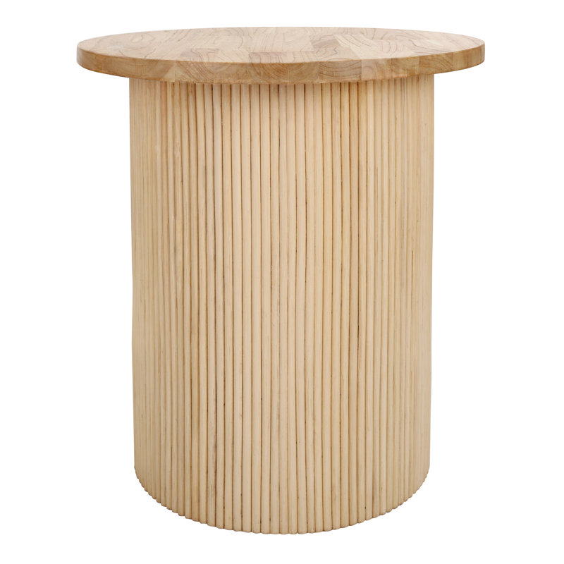 Dashad Rattan Side/End Table W/ Wood Top