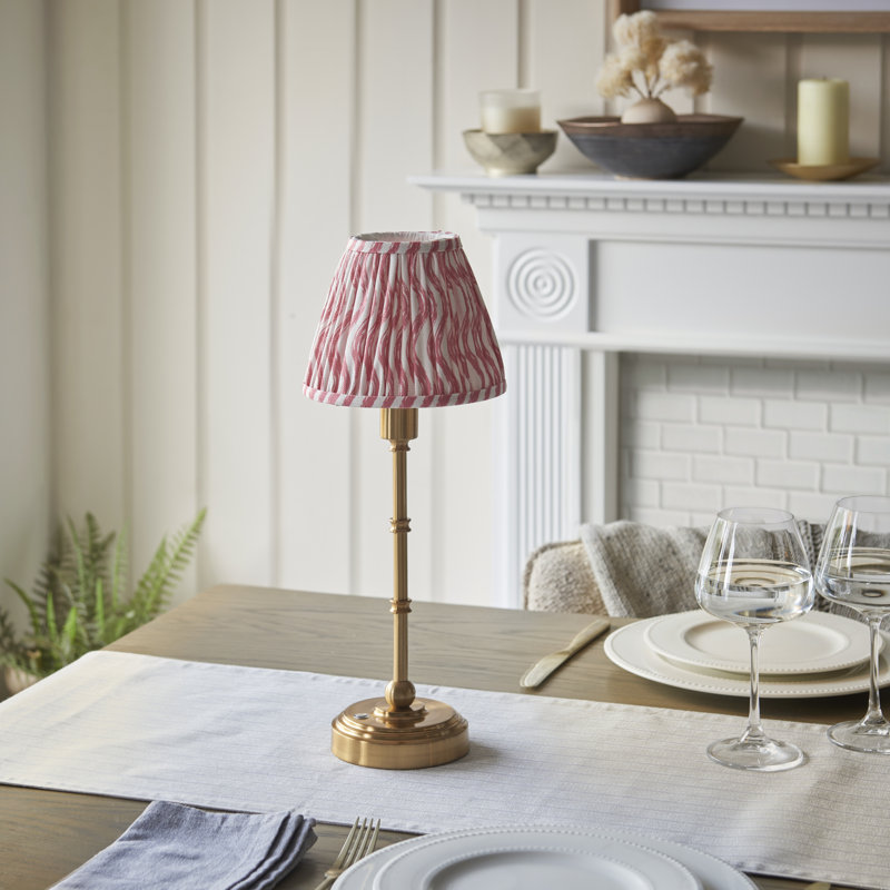 Burley Rechargeable Metal Table Lamp, Coral Pink