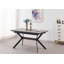 Eatonton 4 Person Dining set - a Rectangular Extendable Dining Table with Metal Legs and a Set of 4 Faux Leather Dining Chairs for Dining Room - Modern Dining Table Set-348613151-348613147-348613144