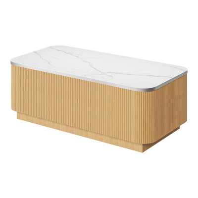 Pedestal Coffee Table with Storage