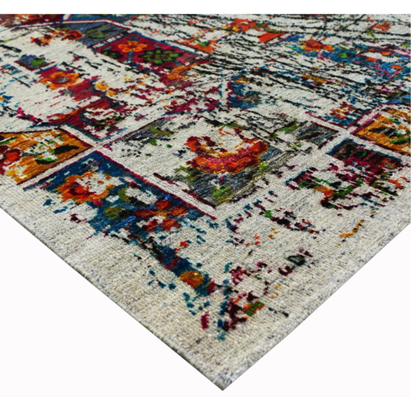 Hand Knotted Area Rug in Beige