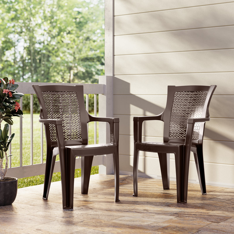 Sidiki Outdoor Lounge Chair, Brown