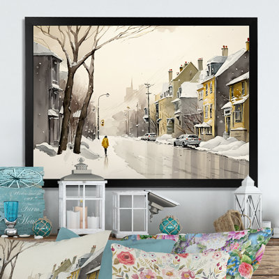 Québec pendant la chute de neige III - reproduction sur toile