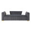 Canapé en velours de luxe 87 po avec 2 coussins Clifford-293635800-293635801