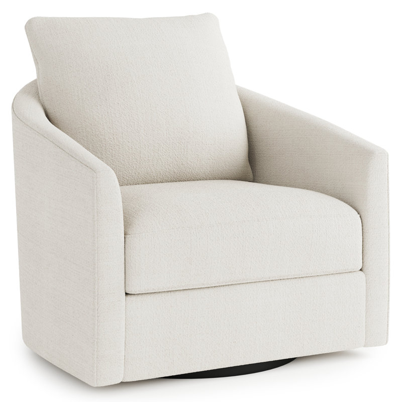 Astoria Swivel Barrel Chair, Dorado Snow Crypton® Chenille 5558-000