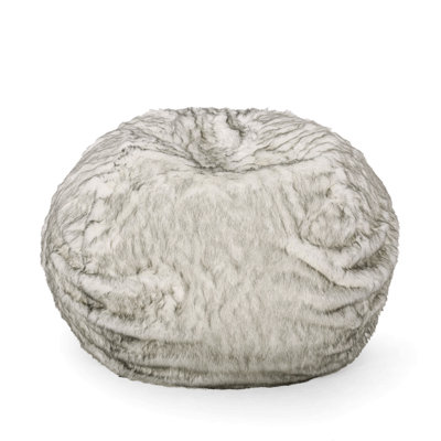 Negar 5 Foot Rounded Short Faux Fur Bean Bag