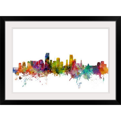 «Miami, Florida Skyline» par Francy, impression