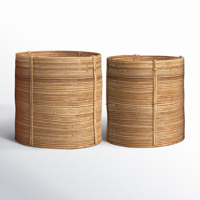 Yael Handmade Coastal Seagrass Decorative Basket - Set of 2