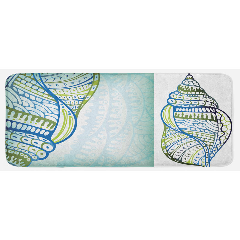 Coastal Polyester Kitchen Mat