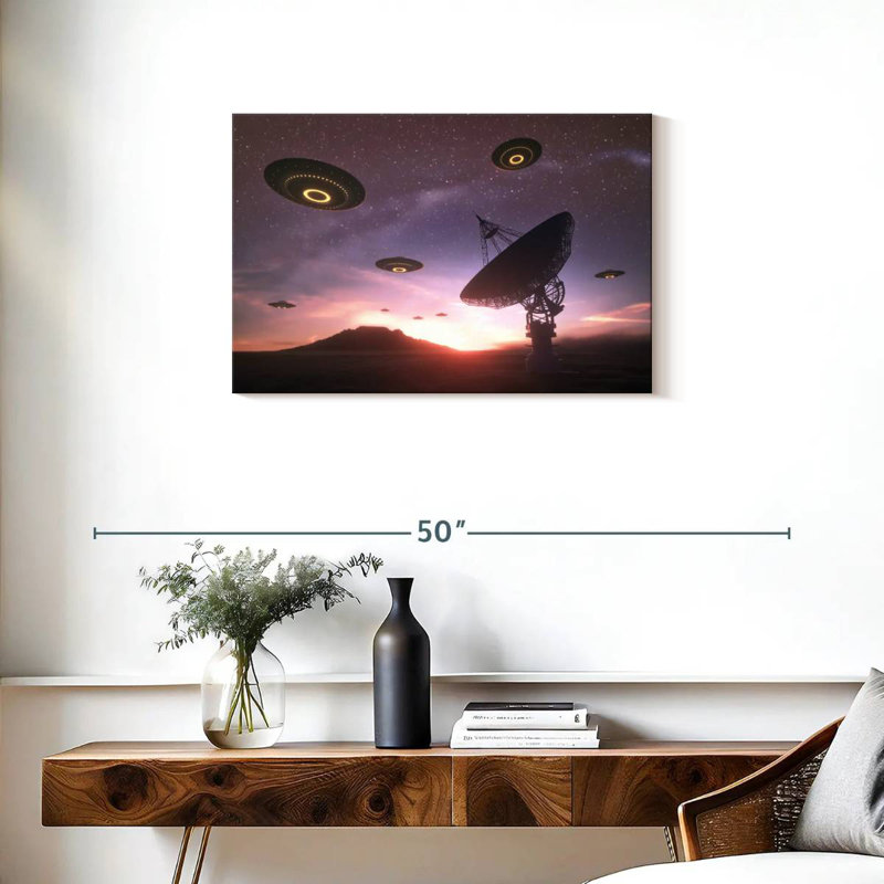 Kelan Alien Spaceships, 20" H x 30" W