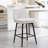 Counter Height Swivel Bar Stools Of 2, Linen Upholstered With Back And Metal Legs, 25.6" Seat Height, Fit For Kitchen Island & Pub, Color 360 Linen, Cloth-216510654