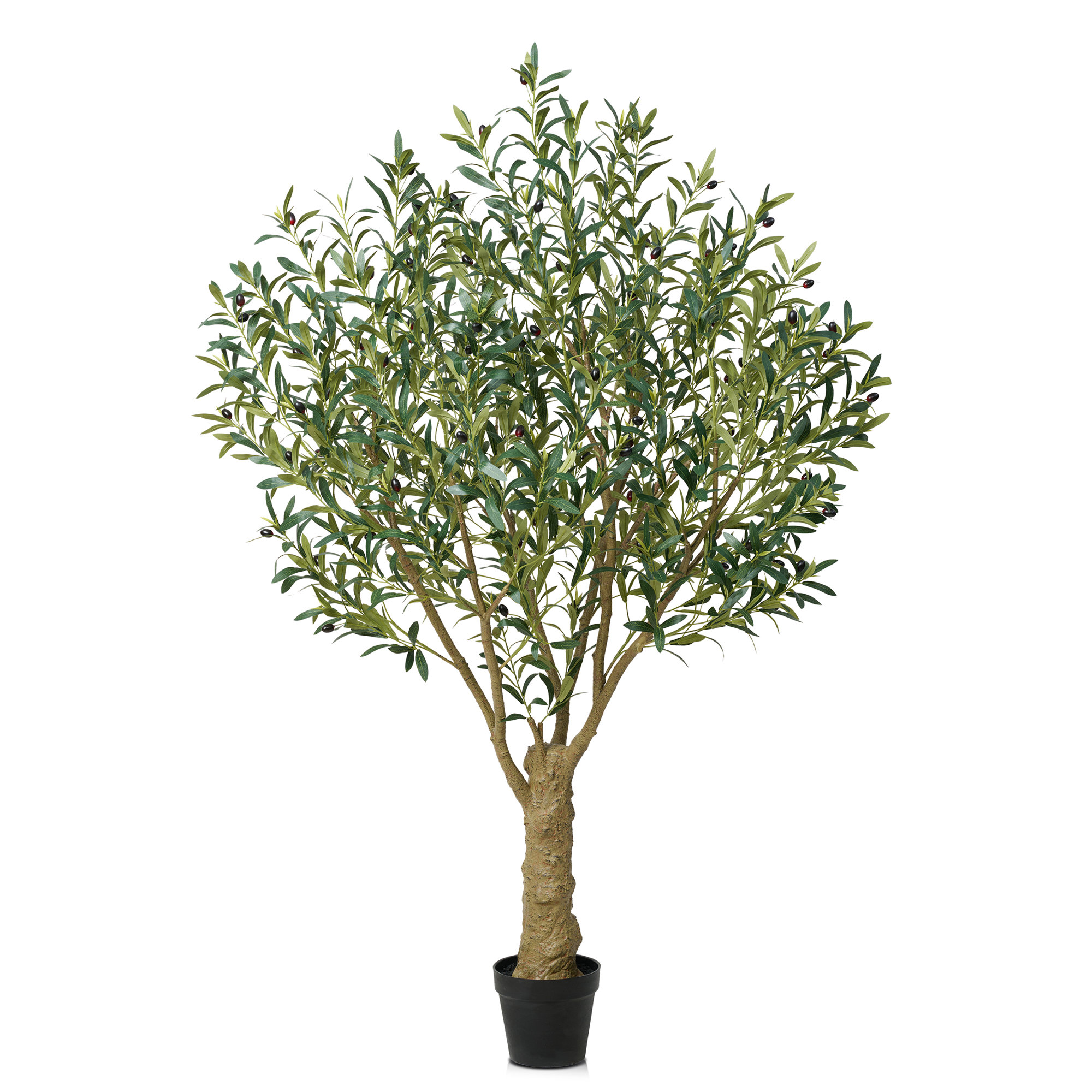 Aldis Artificial Olive Tree, UV Resistant Fake Plants, Faux Olive Tree for Indoor & Outdoor Decor, 72" H x 45" W x 45" D