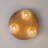 3-Light Glass Goble Wooden Round Flush Mount-2140049053
