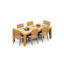 10 Seats 11 Pcs Grade-A Teak Wood Dining Set: 86" Canberra Rectangle Table And 10 Atnas  Chairs (2 Arm & 8 Armless Chairs) #11AT1902-1824223688