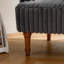 Fauteuil d'appoint rembourré en velours côtelé moderne avec pieds en bois massif-175921940