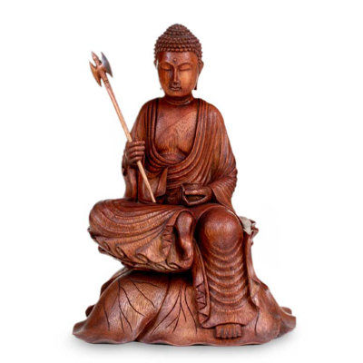 Buddha's Journey Wood Figurine