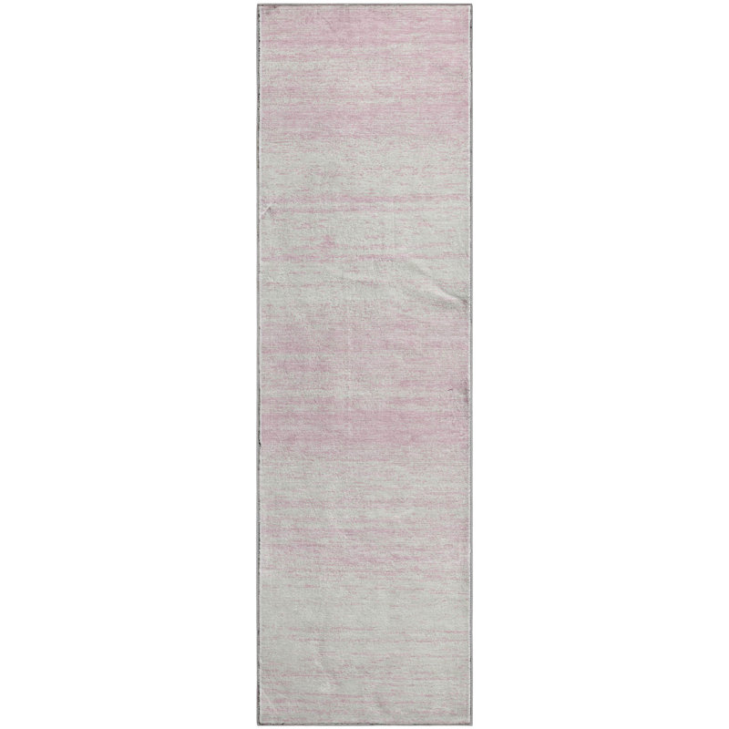 Premium Machine Washable Prisco Pink Rug, Runner 2'3" x 7'6"
