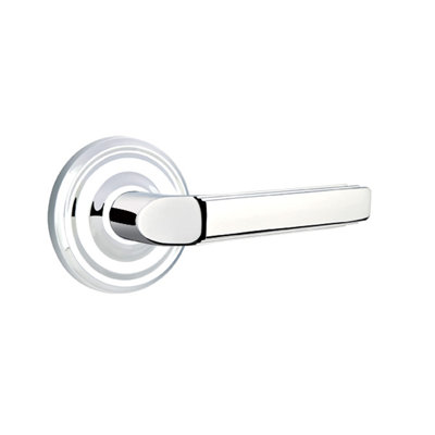 Milano Flat Privacy (Bed & Bath) Door Lever with Round Rosette