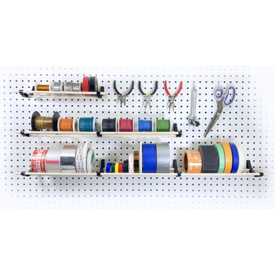 Peggy Pegboard Accessory Hooks ONLY for Hook and Dowel Organizer Storage for Tape, Steel Wire Spools, Ribbon, Crafts, Hobby Black 10pk