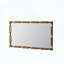 Miroir mural doré de style bambou, cadre texturé