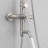 47"H 3-Function 304 Stainless Steel Wall-Mounted Outdoor Shower with Footwash Spout-117443000