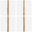 Parasol de jardin vidaXL blanc crème en bambou 270 270 x 260 cm-107548049