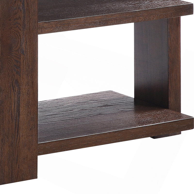 Walnut Sofa Table With 2-Shelf