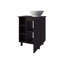 Meuble-lavabo avec 1 porte et 8 tablettes de rangement Wengue-1897306563