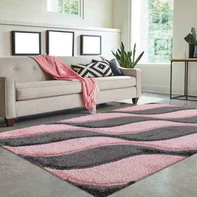 Rodosky Rectangle Geometric Shaggy Indoor / Outdoor Area Rug