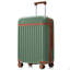 Ensemble de 3 valises, 20 pouces avec port USB, conception à ouverture frontale, bagage à main rigide certifié ABS, roues pivotantes, vert-132852293